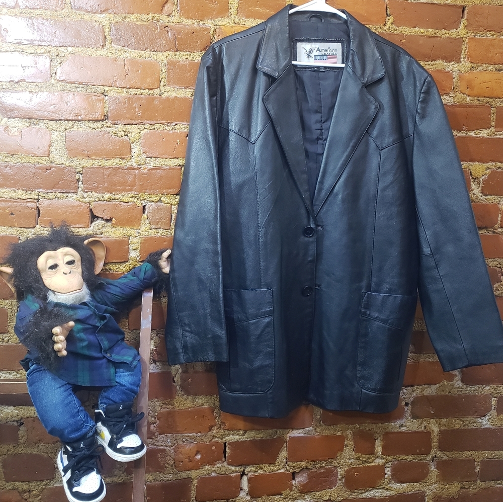 Vintage Leather Sport Jacket